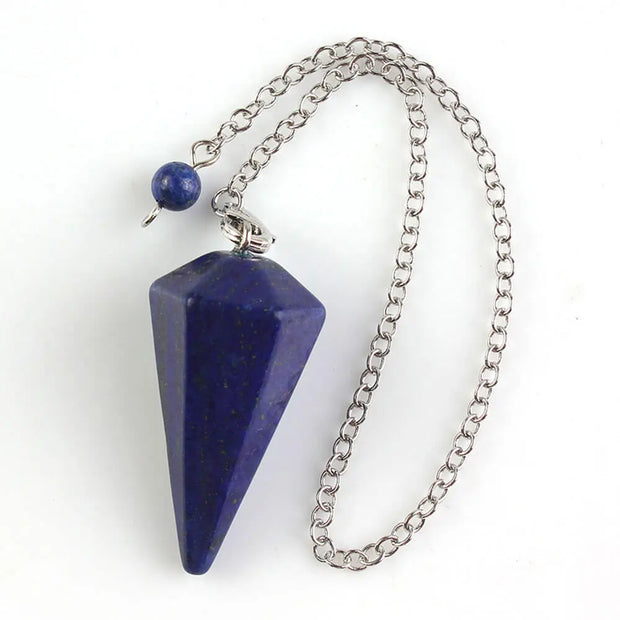 Bijou pendule en lapis lazuli hexagonal - Mes Bijoux En Pierres Naturelles