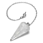 Amulette cristal roche hexagonal pour divination - Mes Bijoux En Pierres Naturelles