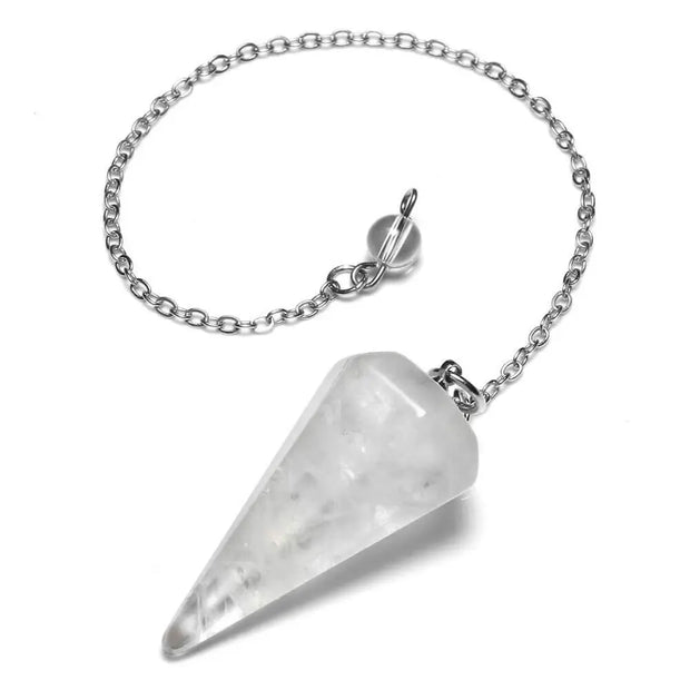 Amulette cristal roche hexagonal pour divination - Mes Bijoux En Pierres Naturelles