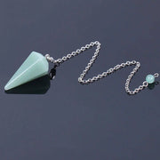 Bijou ésotérique pendule aventurine en forme hexagonale - Mes Bijoux En Pierres Naturelles