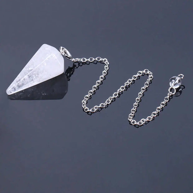 Amulette cristal roche hexagonal pour divination - Mes Bijoux En Pierres Naturelles