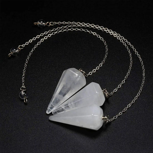 Amulette cristal roche hexagonal pour divination - Mes Bijoux En Pierres Naturelles