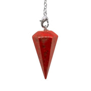 Amulette divinatoire en jaspe rouge hexagonal - Mes Bijoux En Pierres Naturelles