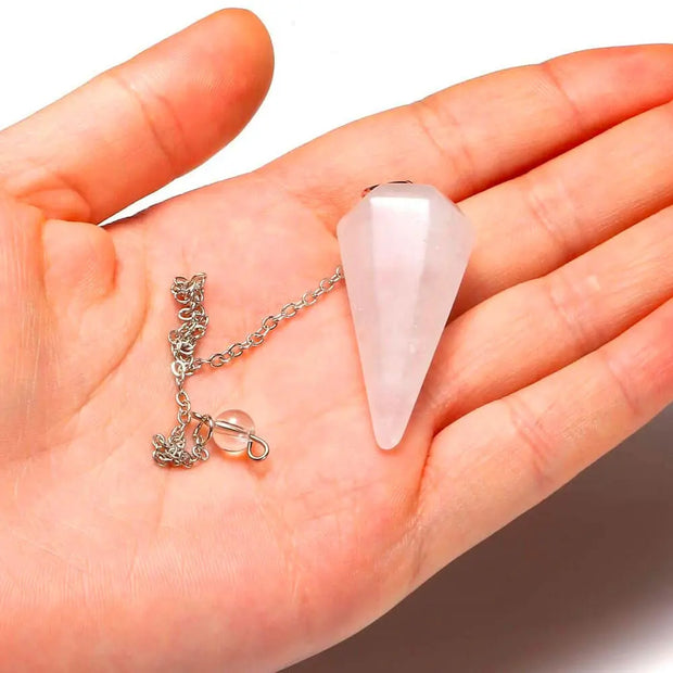 Amulette cristal roche hexagonal pour divination - Mes Bijoux En Pierres Naturelles