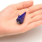 Bijou pendule en lapis lazuli hexagonal - Mes Bijoux En Pierres Naturelles