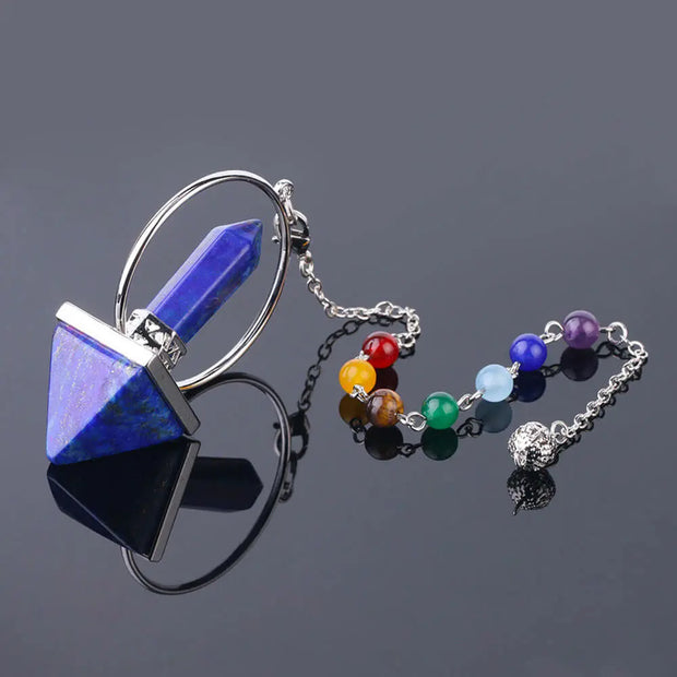 Amulette pyramide en lapis-lazuli pour divination - Mes Bijoux En Pierres Naturelles