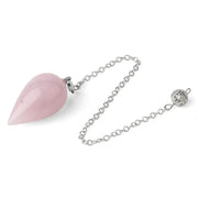 Goutte quartz rose pendule ésotérique - Mes Bijoux En Pierres Naturelles