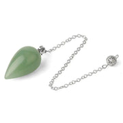 Amulette pendule en aventurine verte pour divination - Mes Bijoux En Pierres Naturelles