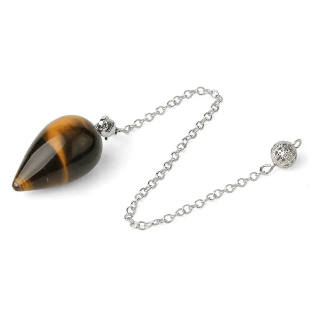 Pendentif en oeil de tigre pour divination - Mes Bijoux En Pierres Naturelles