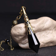 Pendentif en obsidienne noire pour divination - Mes Bijoux En Pierres Naturelles