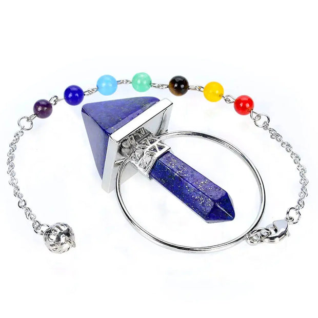 Amulette pyramide en lapis-lazuli pour divination - Mes Bijoux En Pierres Naturelles