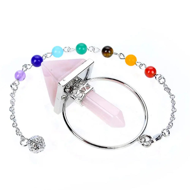 Pyramide Quartz Rose pour Pendule Divinatoire - Mes Bijoux En Pierres Naturelles