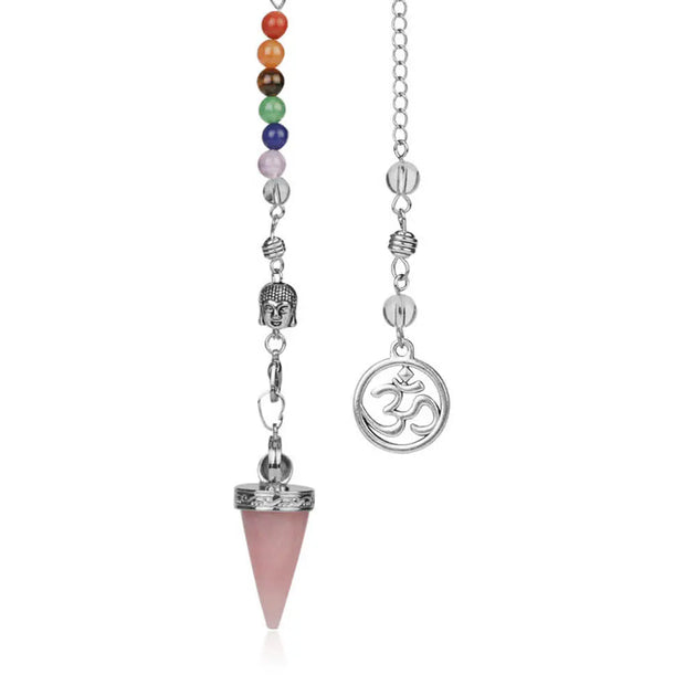 Amulette Bouddha en quartz rose - Mes Bijoux En Pierres Naturelles