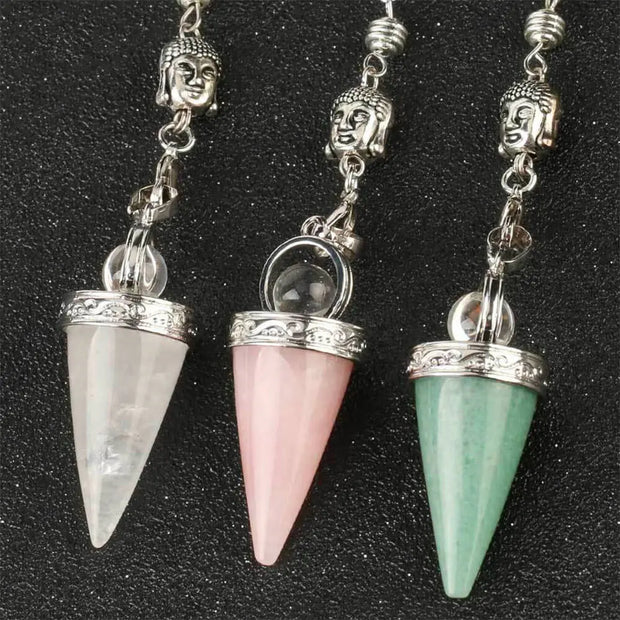 Amulette Bouddha en quartz rose - Mes Bijoux En Pierres Naturelles
