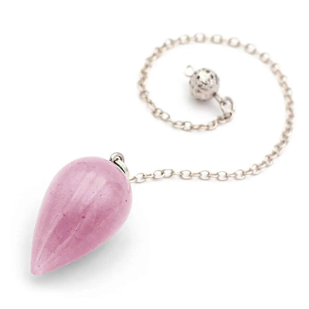 Goutte quartz rose pendule ésotérique - Mes Bijoux En Pierres Naturelles